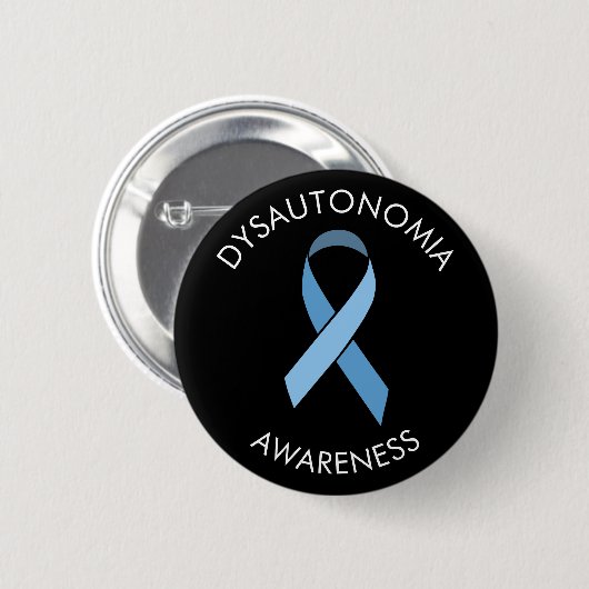 Dysautonomie Blauer Bekanntheitsgrad Button (Vorne & Hinten)