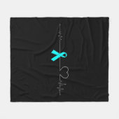 Dysautonomie Heartbeat Pulse EKG NCS Strong POTS Fleecedecke (Vorderseite (Horizontal))