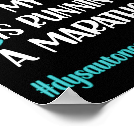 Dysautonomie POTS Türkis Ribbon Autonome Dysfu Poster (Ecke)