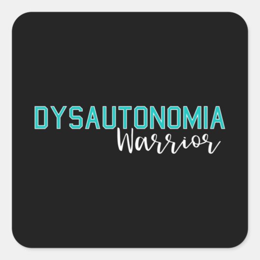 Dysautonomie Sensibilisierungsmonat POTS HyperPOTS Quadratischer Aufkleber (Vorderseite)