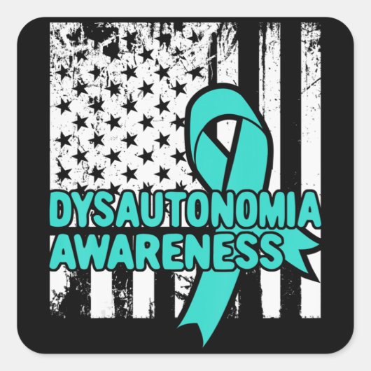 Dysautonomie T Shirt - Autonome Dysfunktion Quadratischer Aufkleber (Vorderseite)