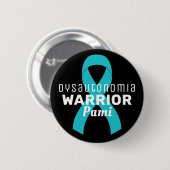 Dysautonomie Warrior Ribbon Black Button (Vorne & Hinten)