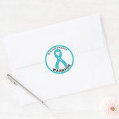Dysautonomie Warrior Ribbon White Round Sticker (Umschlag)