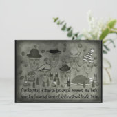 Dysfunktionaler Familientaucher Einladung (Stehend Vorderseite)