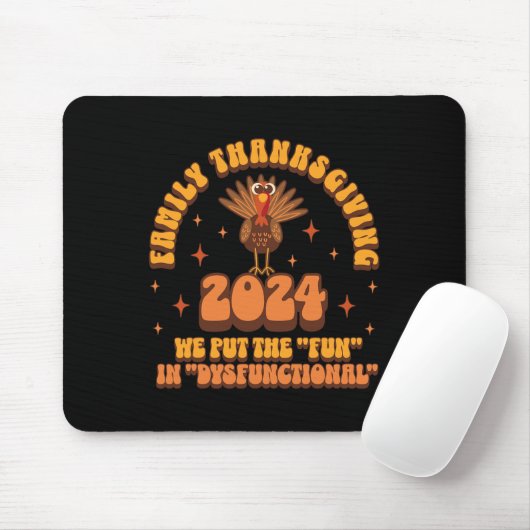 Dysfunktionaler Family Erntedank 2024 - Matching T Mousepad (Mit Mouse)