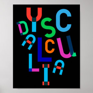Dyskalkulia Selbstversorgung Bewusstsein für psych Poster