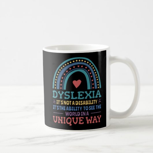 Dyslexia Awareness Dyslexic Coffee Mug Kaffeetasse (Rechts)