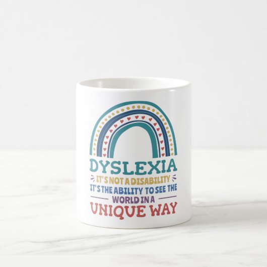 Dyslexia Awareness Dyslexic Kaffeetasse (Mittel)
