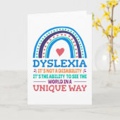 Dyslexia Awareness Dyslexic Karte (Gelbe Blume)