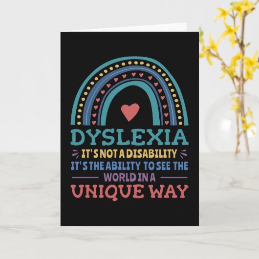 Dyslexia Awareness Dyslexic Karte (Gelbe Blume)