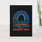 Dyslexia Awareness Dyslexic Karte (Vorderseite)