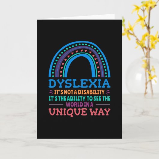 Dyslexia Awareness Dyslexic Karte (Gelbe Blume)