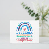 Dyslexia Awareness Dyslexic Postkarte (Stehend Vorderseite)