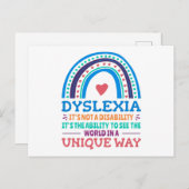 Dyslexia Awareness Dyslexic Postkarte (Vorne/Hinten)