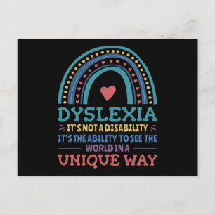 Dyslexia Awareness Dyslexic Postkarte