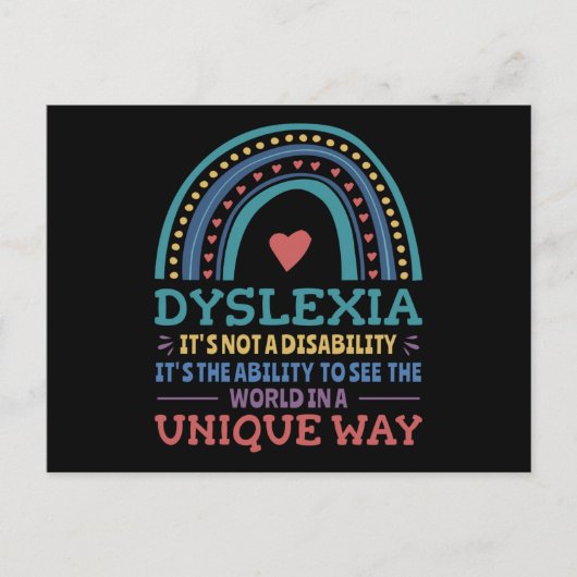 Dyslexia Awareness Dyslexic Postkarte (Vorderseite)