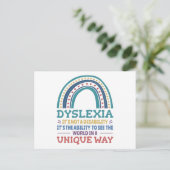 Dyslexia Awareness Dyslexic Postkarte (Stehend Vorderseite)