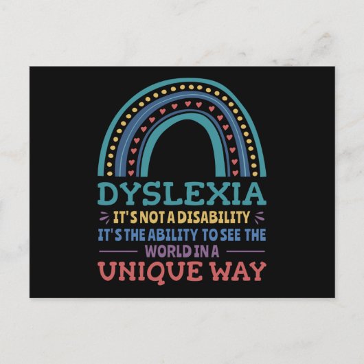 Dyslexia Awareness Dyslexic Postkarte (Vorderseite)