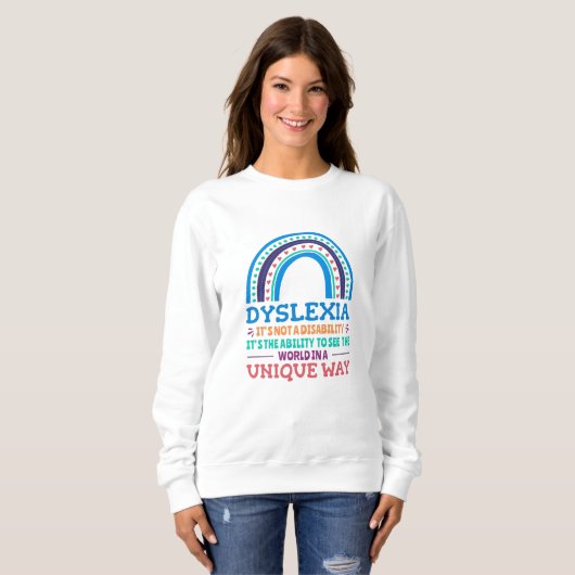 Dyslexia Awareness Dyslexic Sweatshirt (Vorne ganz)