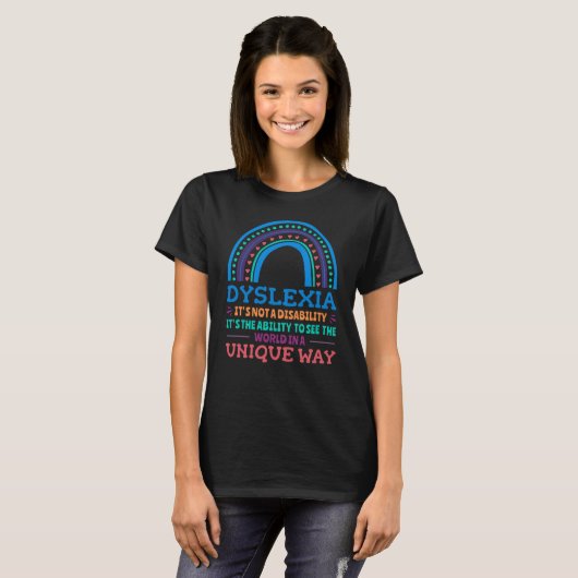 Dyslexia Awareness Dyslexic T-Shirt (Vorne ganz)