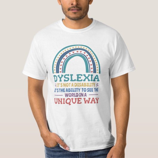 Dyslexia Awareness Dyslexic T-Shirt (Vorderseite)