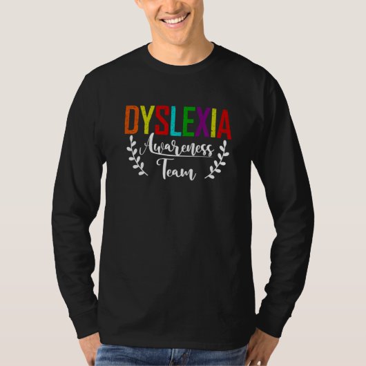 Dyslexia Awareness Team Dyslexia Awareness Month T-Shirt (Vorderseite)