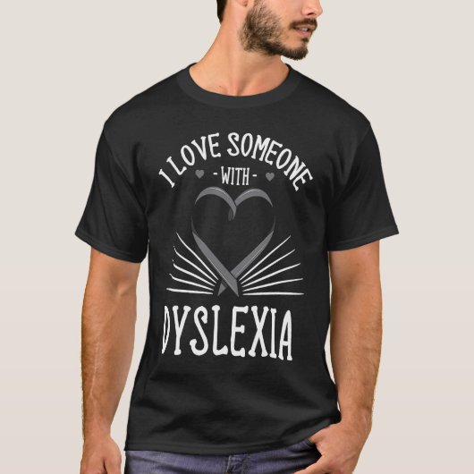 Dyslexia Ribbon Learning Disability Vision Problem T-Shirt (Vorderseite)