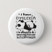 Dyslexia Sensibilisierung Monat Band Geschenke Button (Vorderseite)