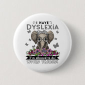 Dyslexia Sensibilisierung Monat Band Geschenke Button (Vorderseite)