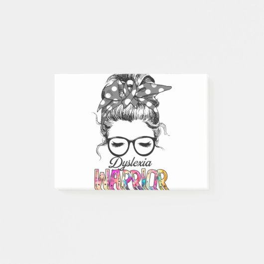 Dyslexia Sensibilisierung Monat Band Geschenke Post-it Klebezettel (Vorderseite)