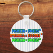 Dyslexia = Success2 Funky Logo Schlüsselanhänger (Vorderseite)