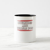 Dyslexics Are Teople Poo Dyslexia Awareness Zweifarbige Tasse (Mittel)