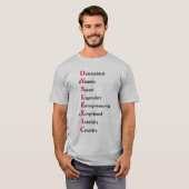 Dyslexie akrostisches Gedicht, rot T-Shirt (Vorne ganz)