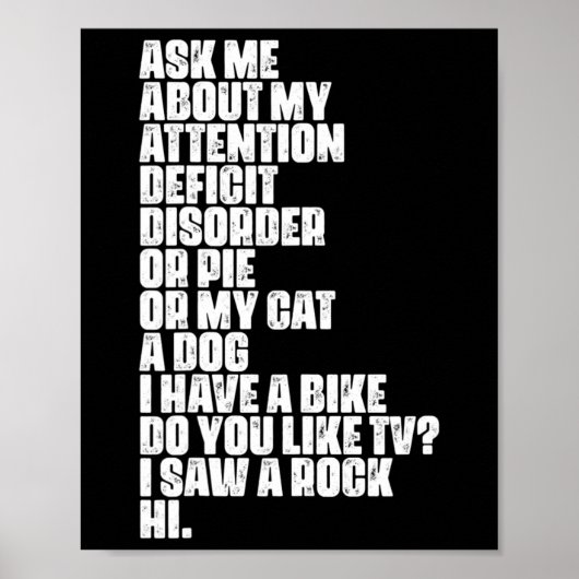 Dyslexie Aspergers Spectrum Poster (Vorne)