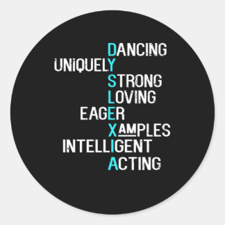 Dyslexie Aufklärung Monat, Oktober Runder Aufkleber