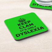 Dyslexie behalten Ruhe und machen weiter Untersetzer (Linke Seite)