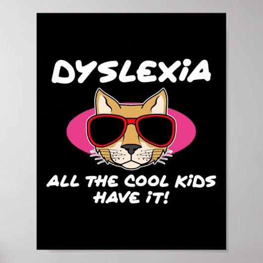 Dyslexie Bewusstsein Behinderung Therapist Graph Poster (Vorne)