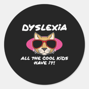 Dyslexie Bewusstsein Behinderung Therapist Graph Runder Aufkleber