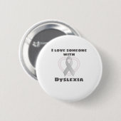 Dyslexie Bewusstsein bei Liebe von jemandem mit Dy Button (Vorne & Hinten)