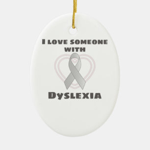Dyslexie Bewusstsein bei Liebe von jemandem mit Dy Keramik Ornament