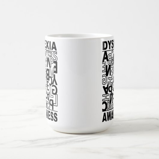 Dyslexie Bewusstsein Dyslexie Lehrer Schüler Kaffeetasse (Mittel)