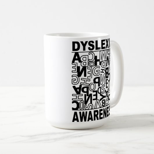 Dyslexie Bewusstsein Dyslexie Lehrer Schüler Kaffeetasse (VorderseiteRechts)