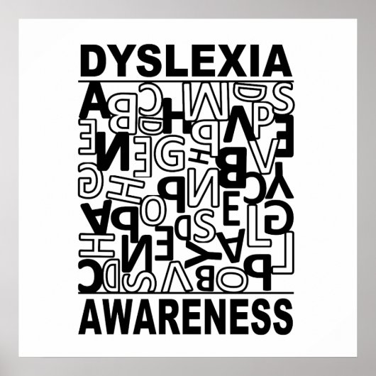 Dyslexie Bewusstsein Dyslexie Lehrer Schüler Poster (Vorne)