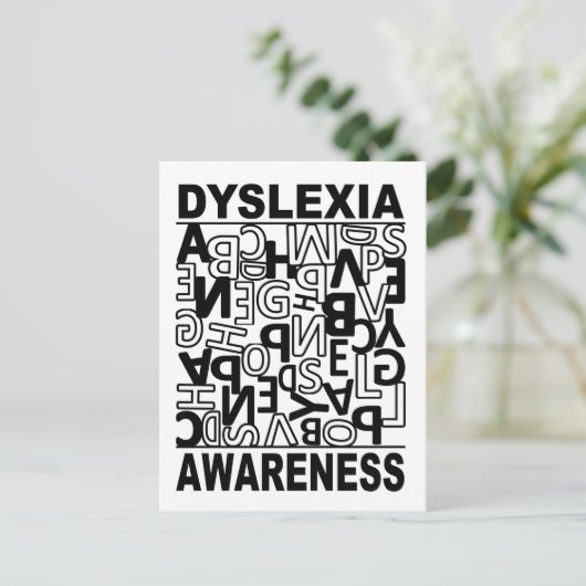 Dyslexie Bewusstsein Dyslexie Lehrer Schüler Postkarte (Stehend Vorderseite)