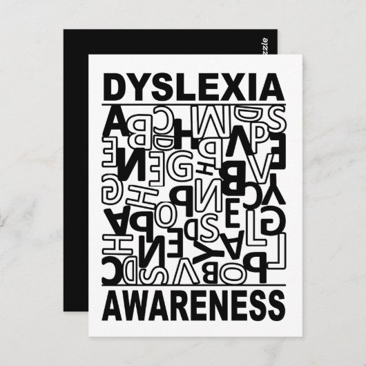 Dyslexie Bewusstsein Dyslexie Lehrer Schüler Postkarte (Vorne/Hinten)