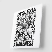 Dyslexie Bewusstsein Dyslexie Lehrer Schüler Quadratische Wanduhr (Winkel)