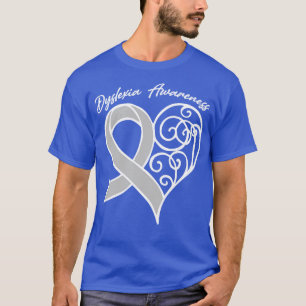 Dyslexie Bewusstsein Herz Ribbon Geschenk Valentin T-Shirt