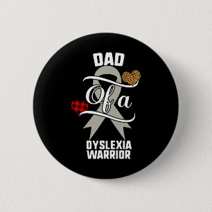 Dyslexie Bewusstsein Leopard Buffalo Karierte Fami Button