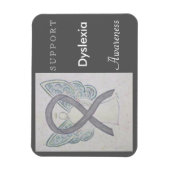 Dyslexie Bewusstsein Ribbon Angel Custom Magnet (Vertikal)