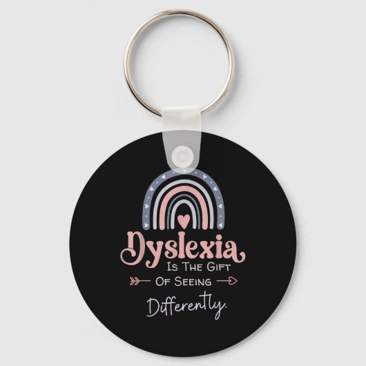 Dyslexie Bewusstsein Schlüsselanhänger (Vorderseite)